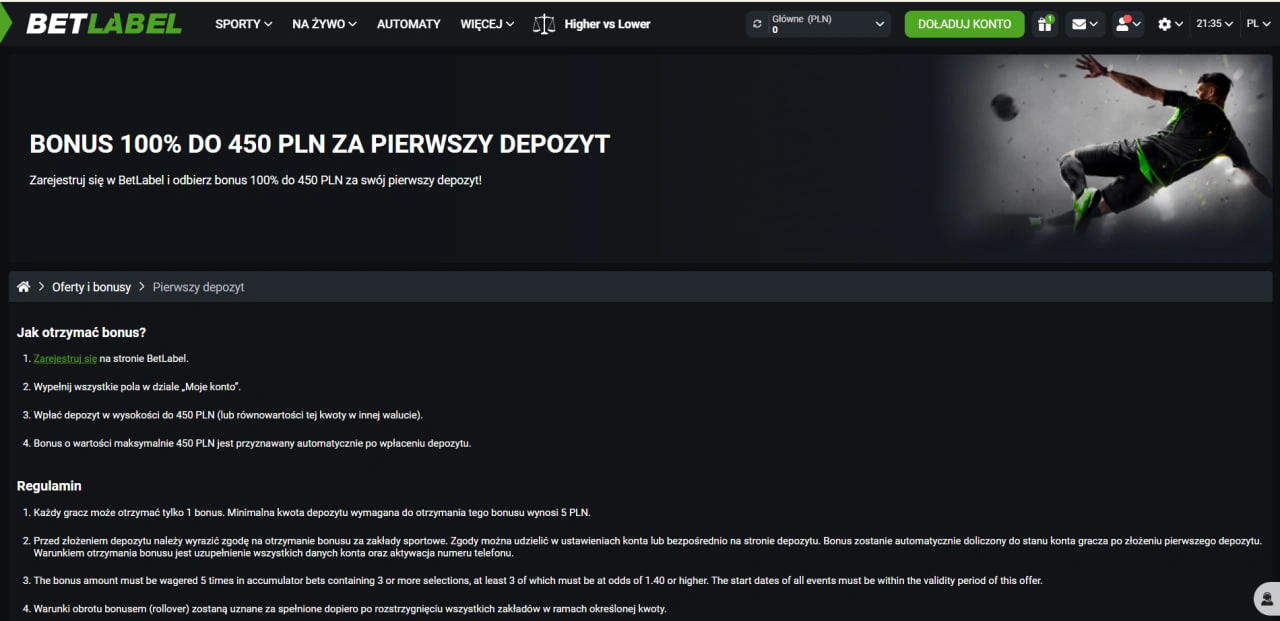 Betlabel sekcja bonusowa