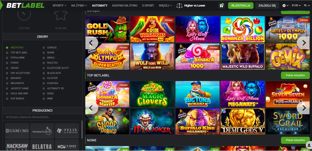 Betlabel sekcja gier