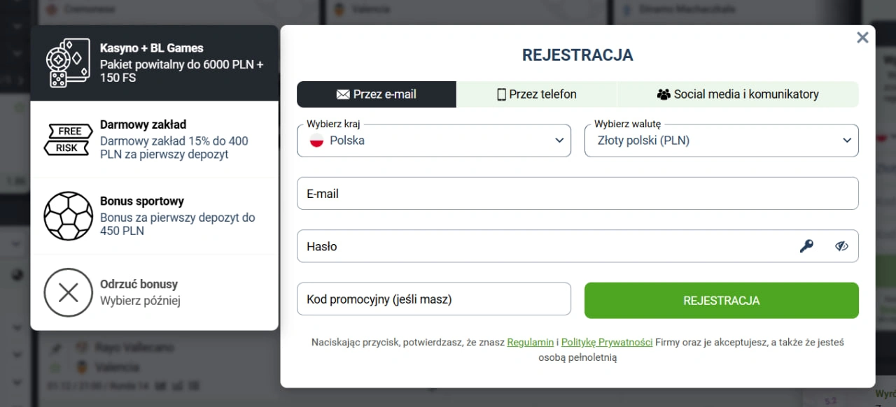 Betlabel sekcja logowania